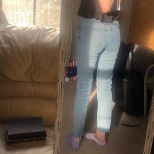zara straight mom jeans